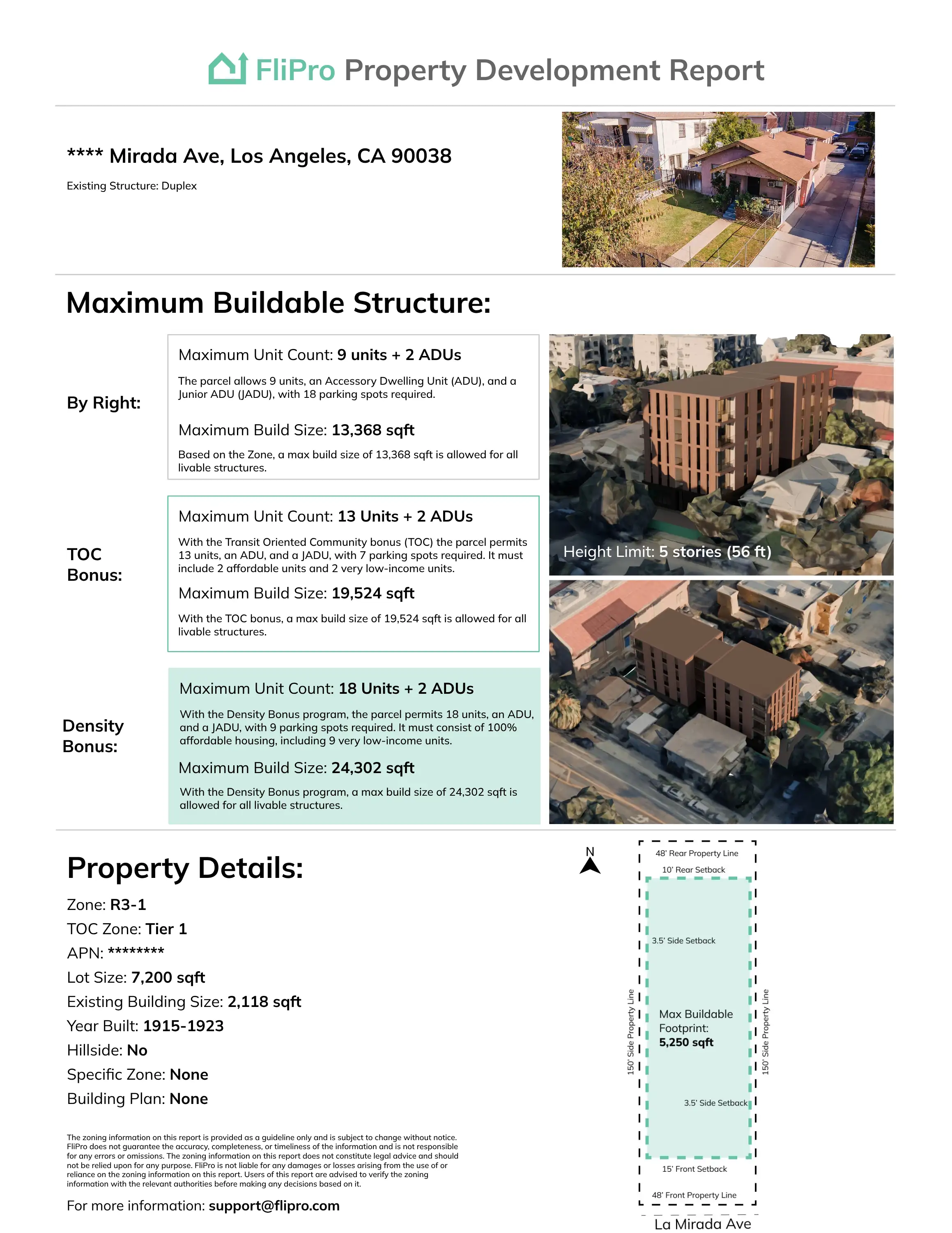 Maximum buildable scenarios